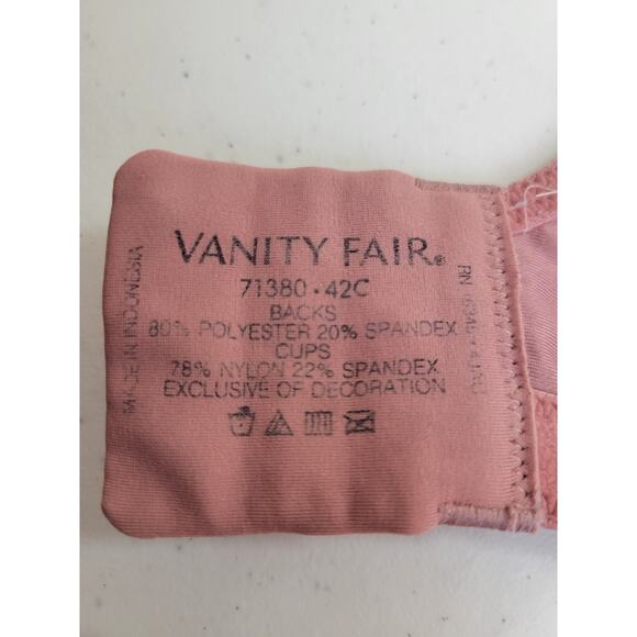 Vanity Fair Beauty Back Purple Full Figure Smoother Wire Free Bra Size 42C - Picture 2 of 7